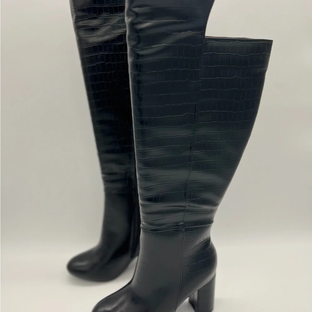 EVANS Women's Wide FIT Tall Boot BELLISIMO Fashion, Black, 7